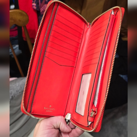 🍂🍁Like new Kate Spade Patterson Drive Anita Double Zip Wristlet Wallet - Picture 7 of 11